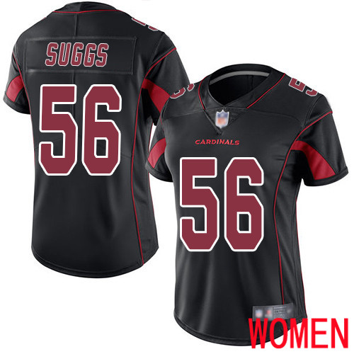 Arizona Cardinals Limited Black Women Terrell Suggs Jersey NFL Football 56 Rush Vapor Untouchable